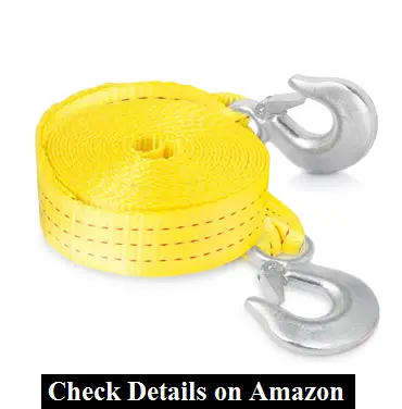Neiko 51005A Heavy Duty Tow Strap with Safety Hooks